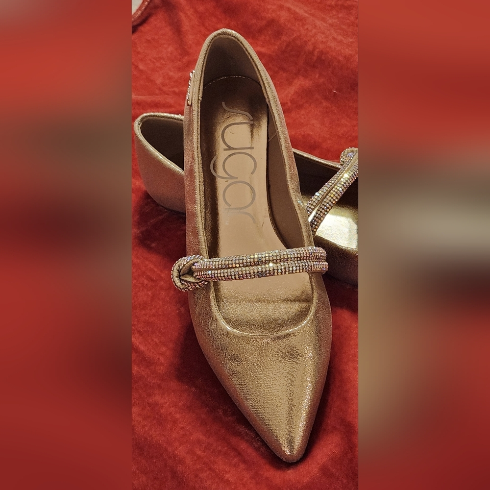 Sugar Women's Gold Embellished Shoes